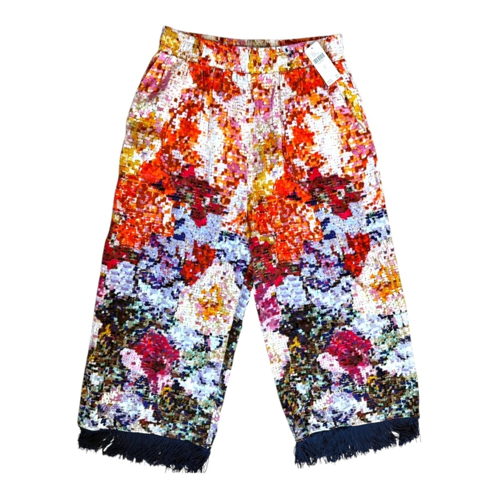 New Anthropologie Kirstin Lamb Fringed Pajama Pants